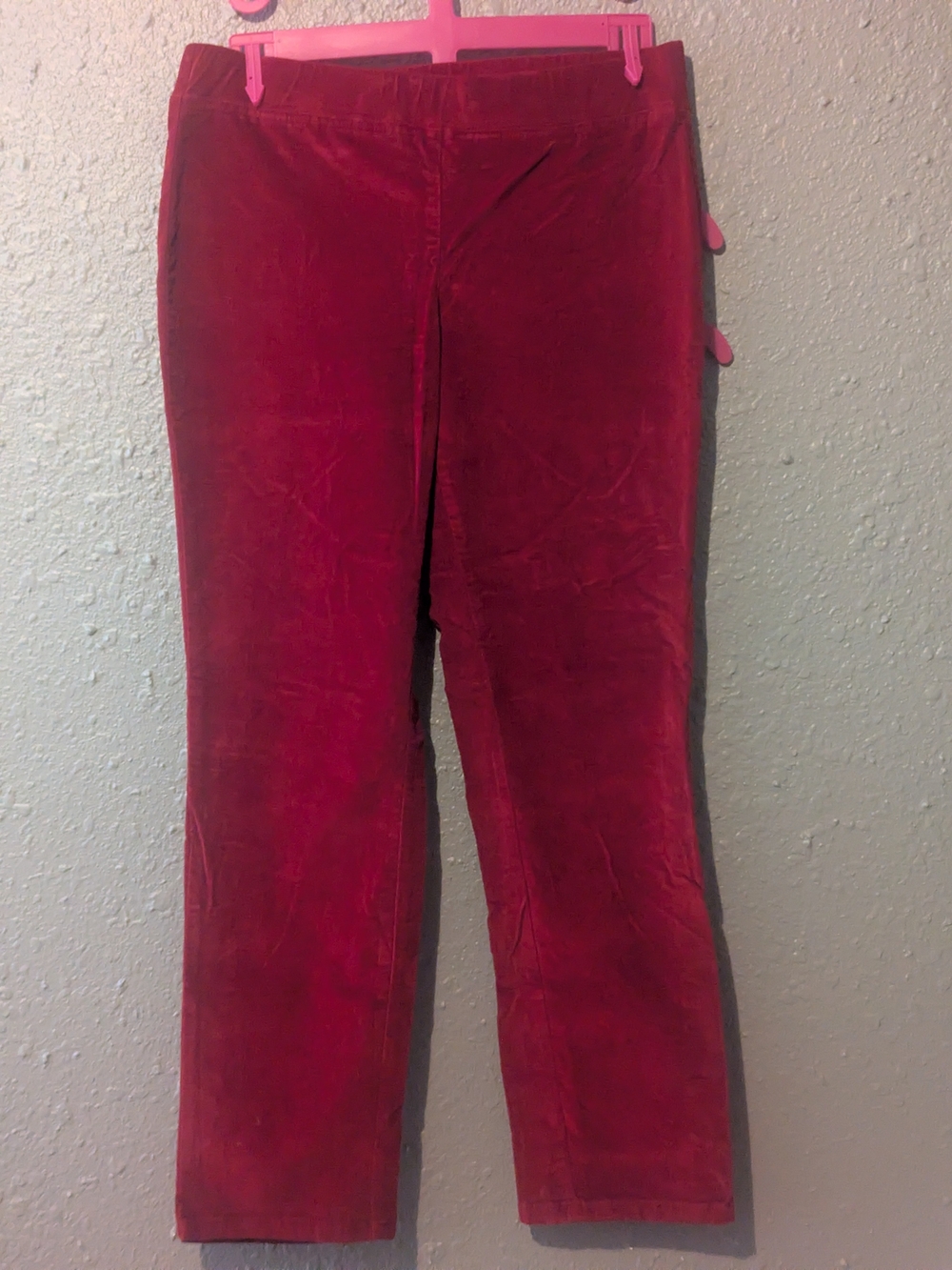 Sz 10 Rafaella Deep Red Corduroy Pants